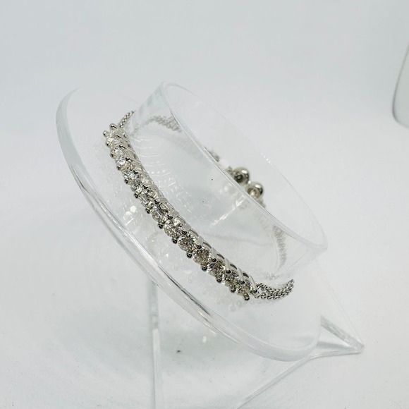 Moissanite Diamond Tennis Bracelet GRA Certified Round Cut Adjustable Chain 925 - Picture 10 of 12